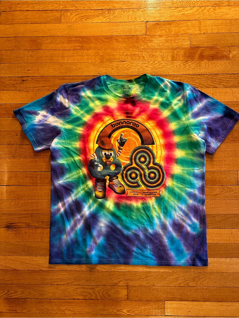 2018 BONNAROO MUSIC FESTIVAL T-SHIRT TIE DYE Size 3XL EMINEM THE KILLERS MUSE
